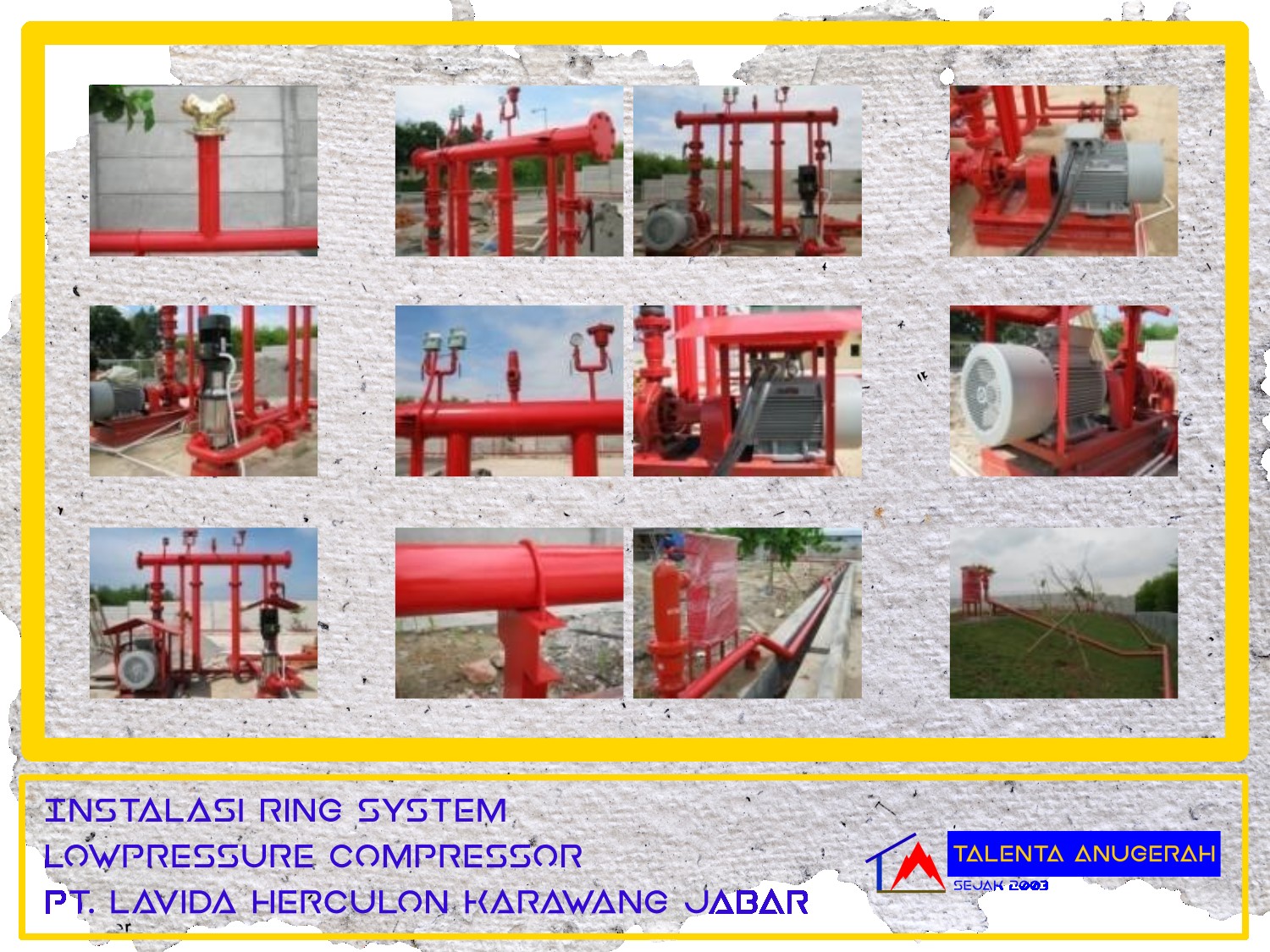 Instalasi Ring System Low Pressure Compressor PT. Lavida Herculon